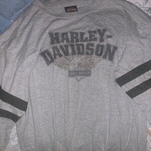 Harley-Davidson Gray and Black Logo Shirt